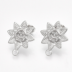 Non-Tarnish 304 Stainless Steel Stud Earring Findings&nbsp;STAS-T045-17P