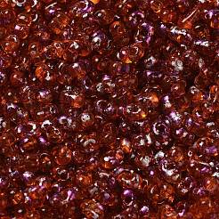 塗装ガラスシードビーズスプレー  ピーナッツ  ダークオレンジ  4~5x2~2.5x2~2.5mm  穴：0.8~0.9mm  約8500個/ポンド&nbsp;SEED-F005-05A-04