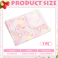 綿生地  服装アクセサリー  タータン模様  ピンク  1500x0.2mm&nbsp;DIY-MA0002-01A
