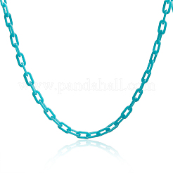 プラスチックアズキチェーン  ミックスカラー  8.5x4.5x1mm&nbsp;KY-CJ0001-31