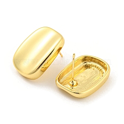 Rack Plating Brass Rectangle Stud Earrings&nbsp;EJEW-K263-23G