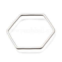 真鍮製フレームコネクター  六角  プラチナ  22.5x25x1mm  内径：20x22.5mm&nbsp;KK-Z126-02P