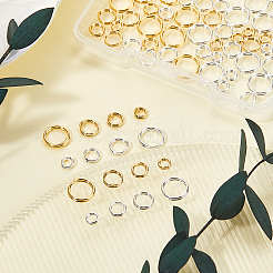 160Pcs 8 Styles Brass Split Rings&nbsp;KK-BBC0023-10