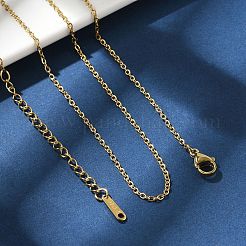 304 Stainless Steel Cable Chains Necklace for Men Women&nbsp;LS-NJEW-N050-A03-G15