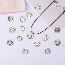 16Pcs 8 Style Stainless Steel Pendants&nbsp;STAS-SZ0002-01