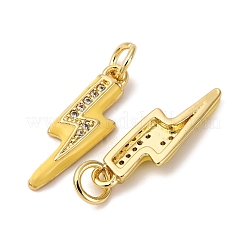 Brass Micro Pave Clear Cubic Zirconia Pendants&nbsp;LS-ZIRC-A019-12G-A