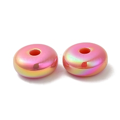 アクリル不透明なビーズ  ロンデル  淡いバイオレットレッド  16x7.5mm  穴：3.8mm&nbsp;LS-MACR-K350-09C