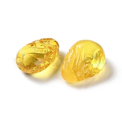 天然バルト琥珀ペンダント  彫刻された涙型のチャーム  13~16x10~13x7~8mm  穴：0.8mm&nbsp;G-NH0001-06