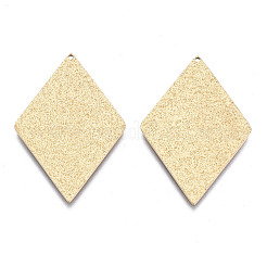 316サージカルステンレスペンダント  菱形  14KGP本金メッキ  32x21.5x1mm  穴：0.9mm&nbsp;STAS-N097-049B-02