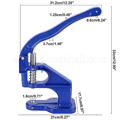 アルミハンドプレスグロメットマシン  バッグ用 ベルト 財布 ジーンズ グロメット スナップボタン リベット アイレット パール  ダークブルー  21x17.7x9.1cm&nbsp;TOOL-WH0128-01