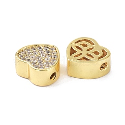 Brass Clear Cubic Zirconia Beads&nbsp;ZIRC-C022-39G