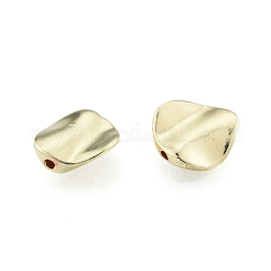 合金ビーズ  カドミウムフリー＆鉛フリー  ナゲット  ライトゴールド  12x12.5x3mm  穴：1.5mm&nbsp;PALLOY-P284-24LG