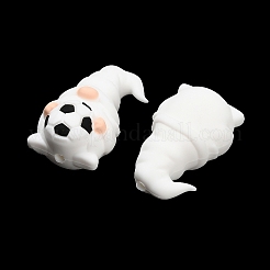 サッカーをテーマにしたシリコンビーズ  焦点ビーズ  ブラック  gnome  30x19x15mm  穴：2mm&nbsp;SIL-B081-01C