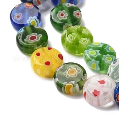 Handmade Millefiori Glass Heart Bead Strands&nbsp;LK-U001-02