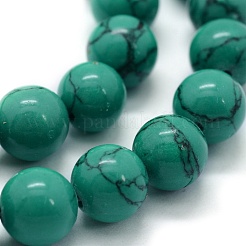 Synthetic Turquoise Beads Strands&nbsp;G-P386-02-8mm