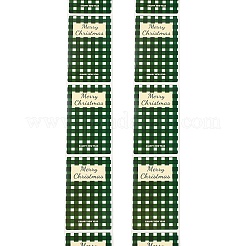 クリスマステーマ紙粘着ステッカー200枚  プレゼントデコレーション用  グリーン  80x50x0.1mm&nbsp;DIY-M070-02B