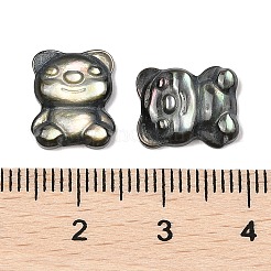 天然石ブラックリップシェルカボション  クマ  12x10x3mm&nbsp;SSHEL-I026-21A