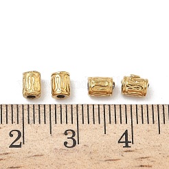 304ステンレススチールビーズ  シリンダー  イオンプレーティング（ip）  18KGP本金メッキ  3.5x3.5x4.8mm  穴：1.4mm&nbsp;STAS-D204-32G