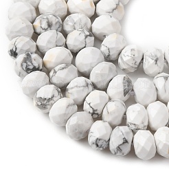 Natural Howlite Beads Strands&nbsp;G-B179-A04-6x8mm