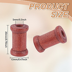 ワイヤーのための木製の空のスプール  スレッドボビン  ココナッツブラウン  2x1.2cm&nbsp;TOOL-WH0136-136