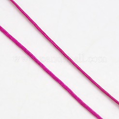 ナイロン編みコード  ビーズ細工、ジュエリー製作、マクラメ工芸用の中国結び紐  フクシア  0.4mm  約109.36ヤード（100m）/ロール&nbsp;NWIR-G010-03