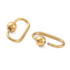 304ステンレススチール製ロックカラビナ  イオンプレーティング（ip）  18KGP本金メッキ  26x13x2mm&nbsp;X-STAS-C092-03B-G