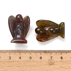 天然インド産瑪瑙の宝石彫刻天使像  自宅オフィスのデスクトップの風水の装飾品  11~11.5x22~22.5x28~28.5mm&nbsp;GG-CBA8396-A06