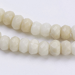 天然石ペトリファイドウッドビーズ連売り  多面カット  ロンデル  4~4.5x2~2.5mm  穴：1mm  約150個/連  15.1インチ〜15.3インチ（38.5~39cm）&nbsp;G-K255-16
