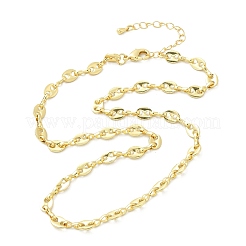 Brass Coffee Bean Chain Necklaces&nbsp;NJEW-A042-11G