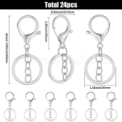 24Pcs Alloy Keychain Clasps&nbsp;KEYC-SC0001-82P