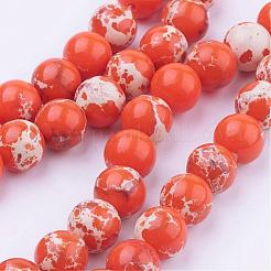 Synthetic Imperial Jasper Beads Strands&nbsp;G-E374-8mm-03A
