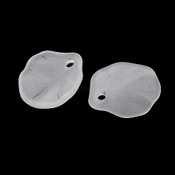 つや消しアクリルパーツ  葉のチャーム  ホワイト  13x11x2mm  穴：1.4mm  約3571個/500g&nbsp;AC-CBA1E6C-05