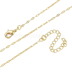 女性用1.5mm真鍮ダップチェーンネックレス  長持ちメッキ  18KGP本金メッキ  15.94インチ（40.5cm）&nbsp;KK-CBA4FD4-14G