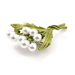 Bouquet Alloy Brooch with Resin Pearl&nbsp;JEWB-O009-14