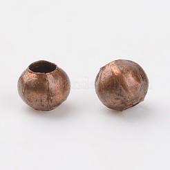 アイアン製スペーサービーズ  ニッケルフリー  ラウンド  赤銅鉱  直径約3mm  厚さ3mm  穴：1.2mm  約461個/20g&nbsp;X-E006-NFR