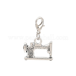 9Pcs 9 Styles Sewing Tools Tibetan Style Alloy Pendant Decorations&nbsp;HJEW-JM03581