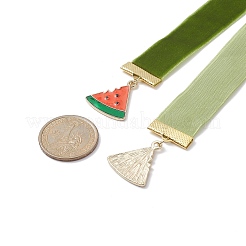 Fruit Alloy Enamel Pendant Bookmarks&nbsp;AJEW-JK00218
