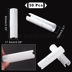 プラスチック製ベッドシーツグリッパー30個  ファスナーベッドシーツクリップ  キルト固定具  コラム  ホワイト  65x17.5mm&nbsp;KY-CA0001-35