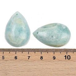 天然異極鉱ペンダント  ティアドロップチャーム  30x20x7mm  穴：1.4mm&nbsp;G-H325-05