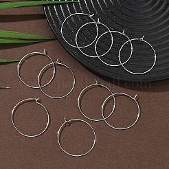 SHEGRACE Brass Hoop Earrings Findings&nbsp;XGR0005P-70P
