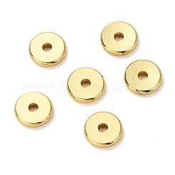 真鍮製スペーサービーズ  ディスク  ゴールドカラー  8x1.5mm  穴：2mm  30個/セット&nbsp;KK-YW0001-27B-G