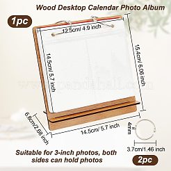 Wood Desktop Calendar Photo Album&nbsp;AJEW-WH0258-765B