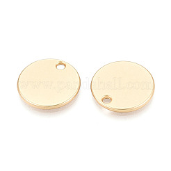 合金ペンダント  フラットラウンド  カドミウムフリー＆鉛フリー  マットゴールドカラー  19x1.5mm  穴：2.2mm&nbsp;PALLOY-N179-40A-MG