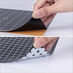 3D印刷ビルドサーフェス  接着剤付き  3Dプリンター用  長方形と正方形  ブラック  30x20x0.08cm  22x22x0.07cm  2シート/セット&nbsp;AJEW-OC0001-38