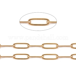 PVD Vacuum Plating 304 Stainless Steel Paperclip Chains&nbsp;CHS-L022-02B-G