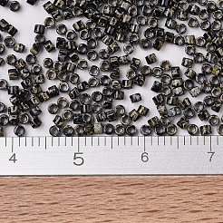 MIYUKIデリカビーズ  シリンダー  日本製シードビーズ  11/0  (db2261) ブラックピカソ  1.3x1.6mm  穴：0.8mm  約10000個/袋  50 G /袋&nbsp;SEED-X0054-DB2261