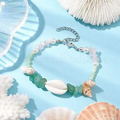 Natural Rose Quartz & Green Aventurine Beaded Bracelets&nbsp;BJEW-JB10508