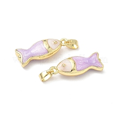 Brass Enamel Pendants&nbsp;KK-Z134-06G-03