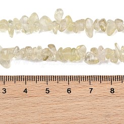 天然レモンクォーツ（加熱）ビーズ連売り  チップ  6.5~11x6.5~11x2.5~6mm  穴：1mm  30.71''~31.1''（78~79センチメートル）&nbsp;GG-NH0005-A01-01