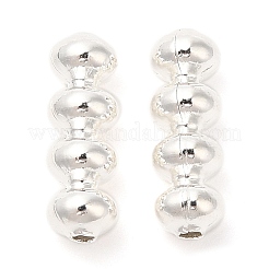真鍮ビーズ  カドミウムフリー＆鉛フリー  円チューブ  925銀メッキ  13x4mm  穴：1.2mm&nbsp;KK-M250-32S